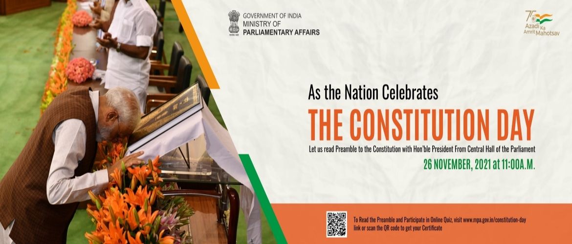  Celebration of Constitution Day of India on 26th November 2021
