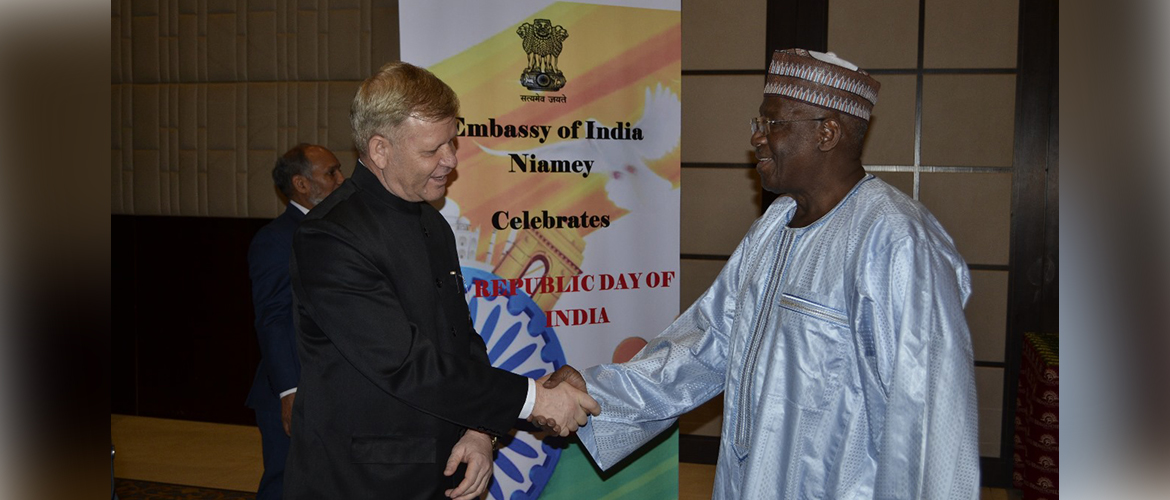 Embassy of India Niamey celebrated 76th Republic Day of India with active participation of diaspora members at its premises