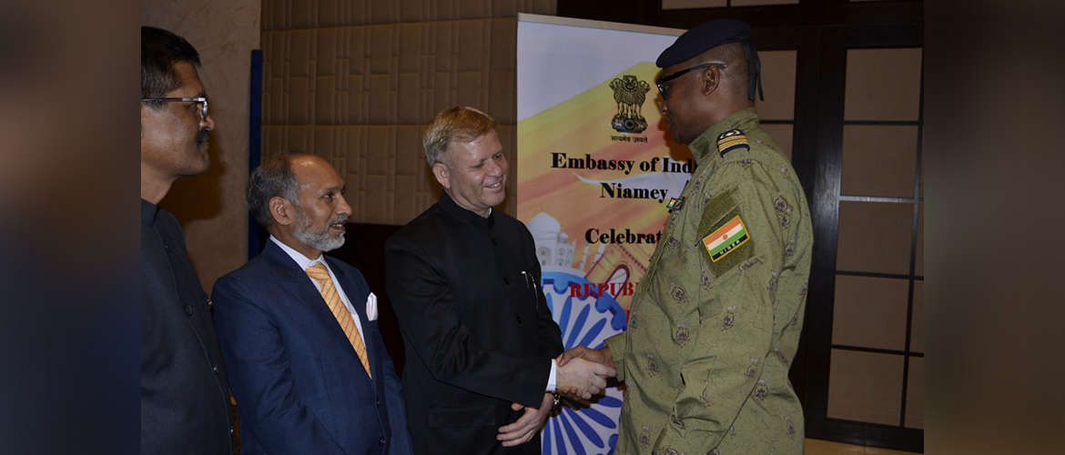 Embassy of India Niamey celebrated 76th Republic Day of India with active participation of diaspora members at its premises