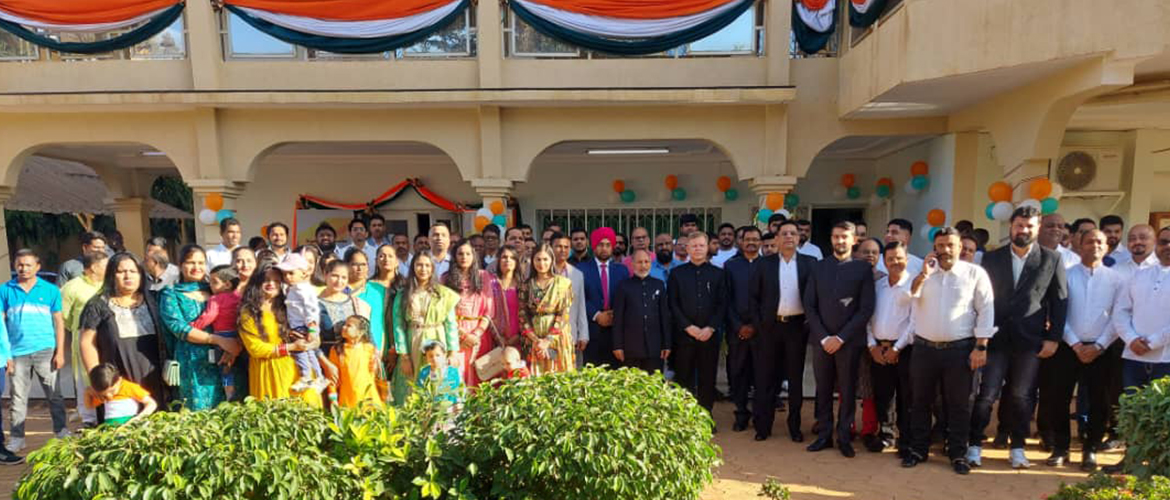 Embassy of India Niamey celebrated 76th Republic Day of India with active participation of diaspora members at its premises