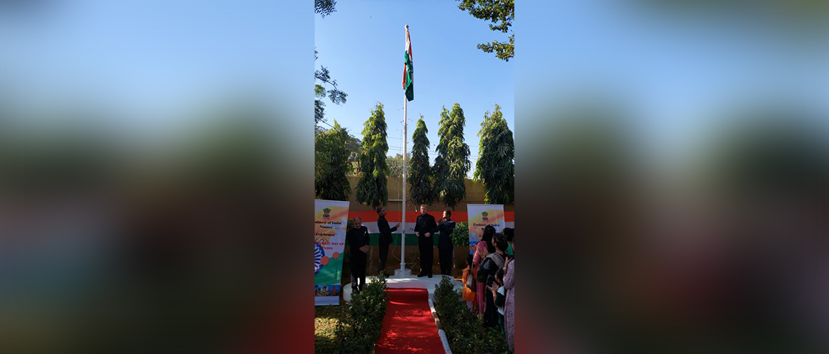 Embassy of India Niamey celebrated 76th Republic Day of India with active participation of diaspora members at its premises