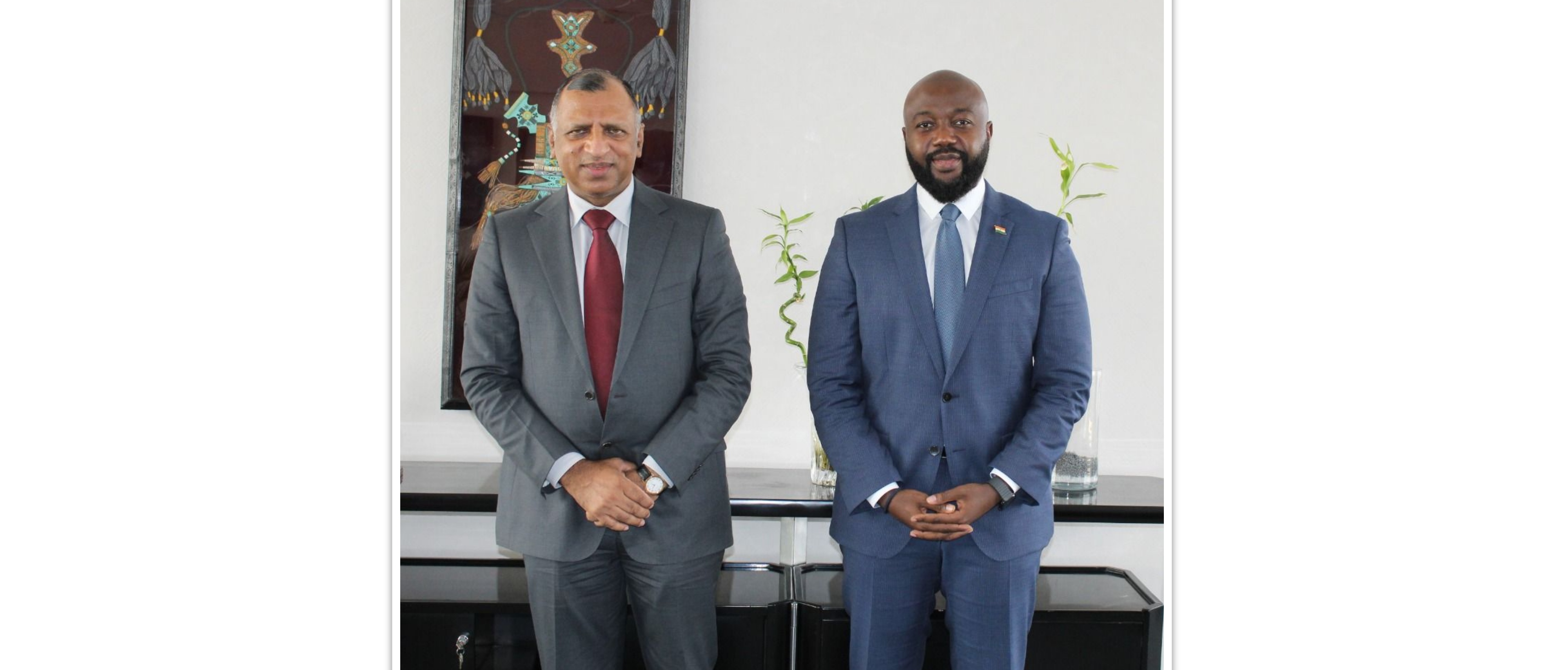  Ambassador Nair with Mr. Mahaman Sani Mahamadou, Minister of Oil, Energy and Renewable Energy